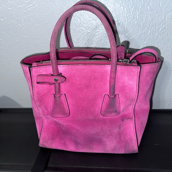 PRADA 2 way hot pink suede tote - Picture 2 of 9
